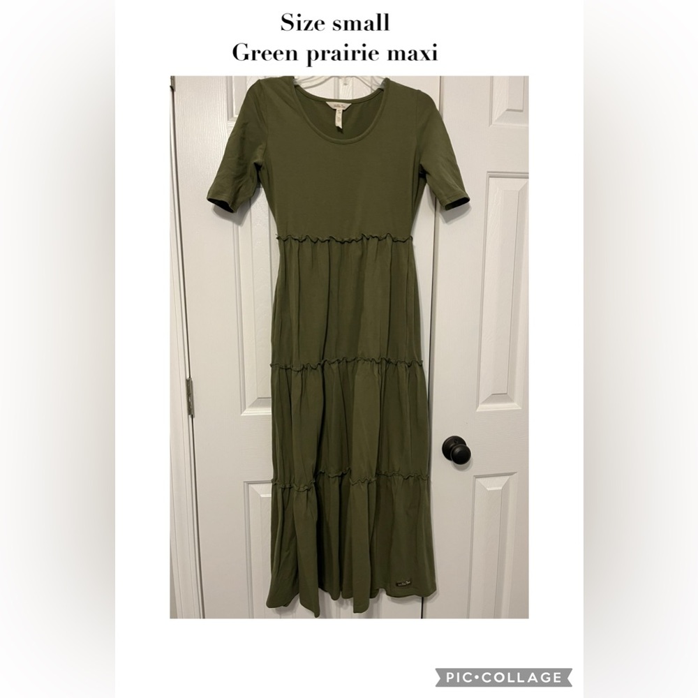 Matilda Jane Olive Green Prairie Dress maxi size small